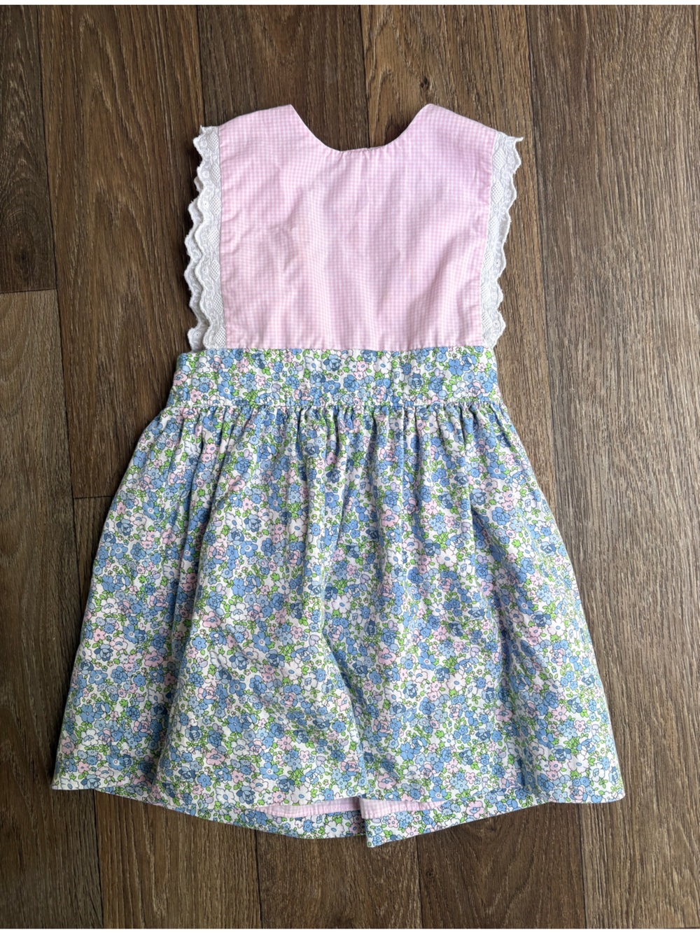 Sweet Smockingbird Pink & Floral Lace-Trim Girls' Dress